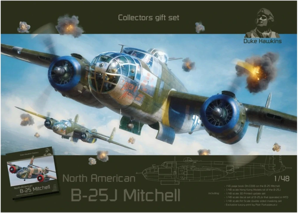 Duke Hawkins & ASK 1/48 B-25J Mitchell - Limited Edition (Collectors gift set) - only 400 pcs 1/48 (předobjednávka červenec/srpen)