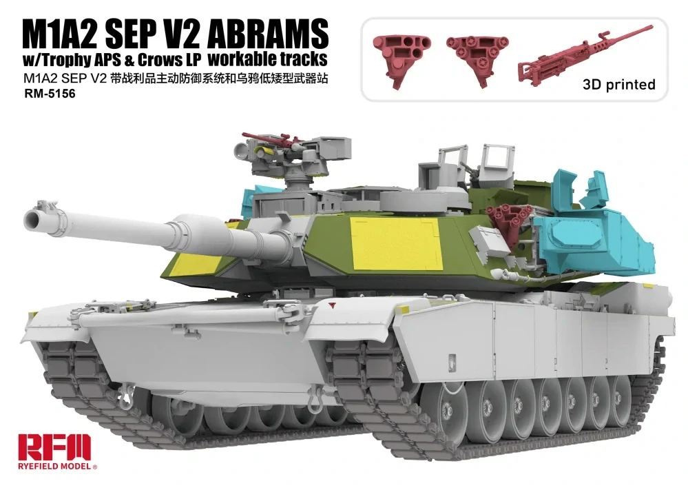 RFM M1A2 SEP V2 ABRAMS w/Trophy APS & Crows LP / workable tracks 1/35