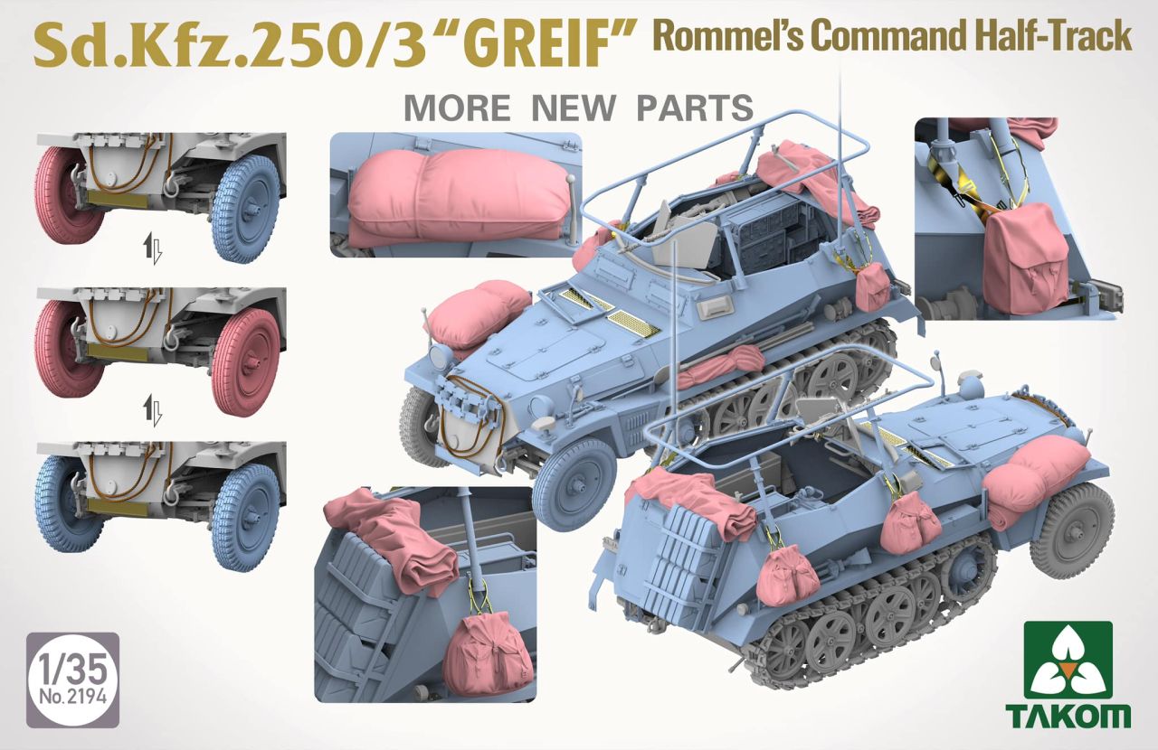 Takom Sd.Kfz.250/3 "GREIF" Rommel's Command Half-Track Full Interior 1/35