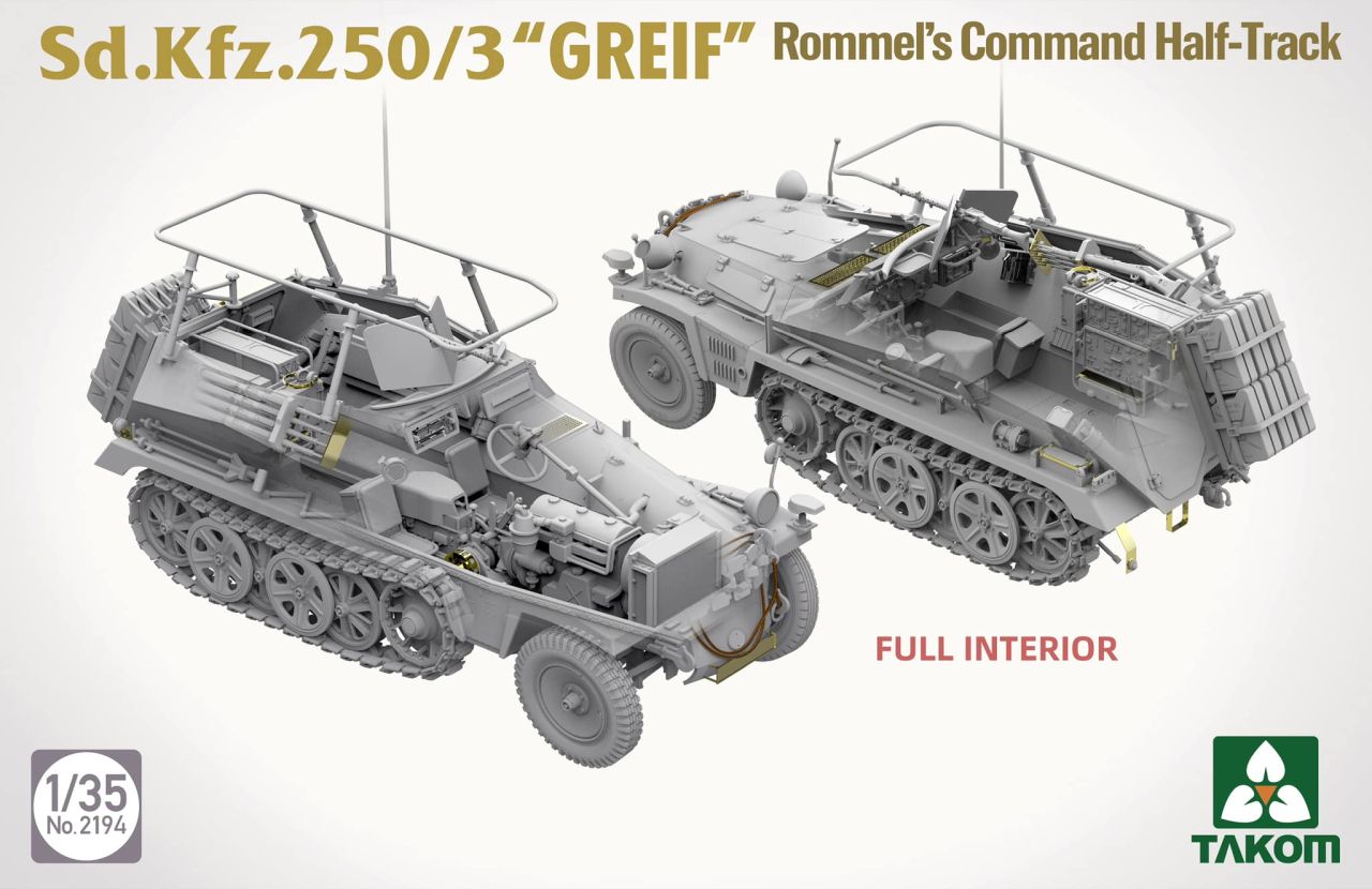 Takom Sd.Kfz.250/3 "GREIF" Rommel's Command Half-Track Full Interior 1/35