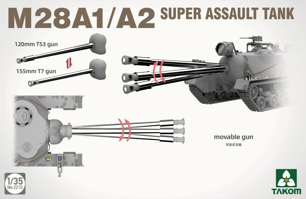 Takom M28 A1/A2 Super Assault Tank 1/35