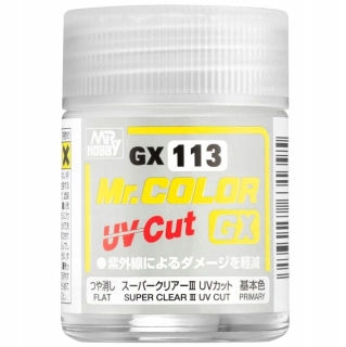 Mr. Color GX113 - Super Clear III UV Cut Flat (18ml) / Matný lak (UV ochrana)