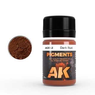 AK Dark Rust Pigment - 35ml / Tmavá rez