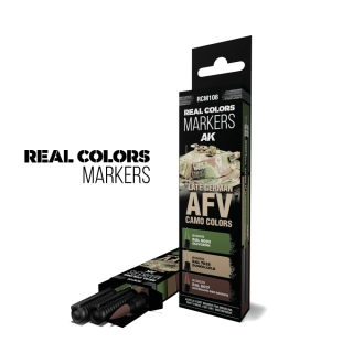 AK Late German AFV Camo Colors – RC Markers set