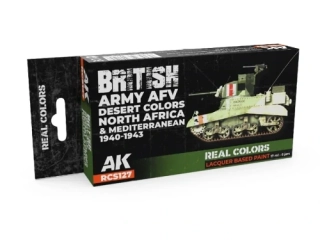 AK British Army AFV Desert Colors. North Africa and Mediterranean 1940-1943 Colors set (6x 17ml)