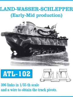 Friul Model Land Wasser Schlepper (Early Mid production) Tracks - Kovové pohyblivé pásy 1/35