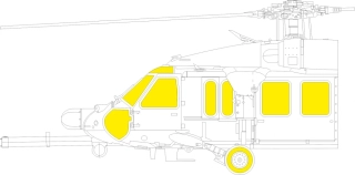 Eduard MH-60L (ICM) - masky kabiny a podvozku 1/48