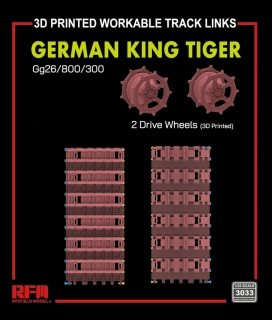 RFM King Tiger workable tracks (Gg26/800/300) 3D Print - pohyblivé pásy 1/35