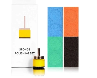 DSPIAE Sponge Polishing Set (1 + 8 pcs) / Set hřídelky a leštících houbiček (dřík 3mm)