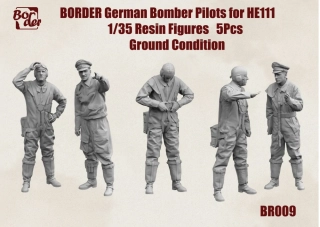 Border Model German Bomber Pilots for He 111, Ground Status (Resin) 1/35