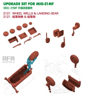 RFM Upgrade set for Mig-21MF - Wheel Wells & Landing Gear (Podvozkové šachty a kola) 1/48 (Předobjednávka srpen/září)