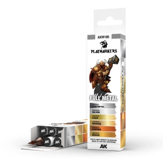 AK Full Metal - Playmarker Set / Metalické barvy