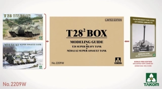Takom T28² Box - T28 + M28A1/A2 + Modelling Guide 1/35