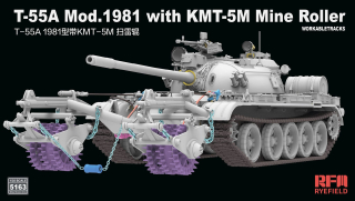 RFM T-55A Model 1981 with KMT-5M Mine Roller 1/35 (Předobjednávka listopad)